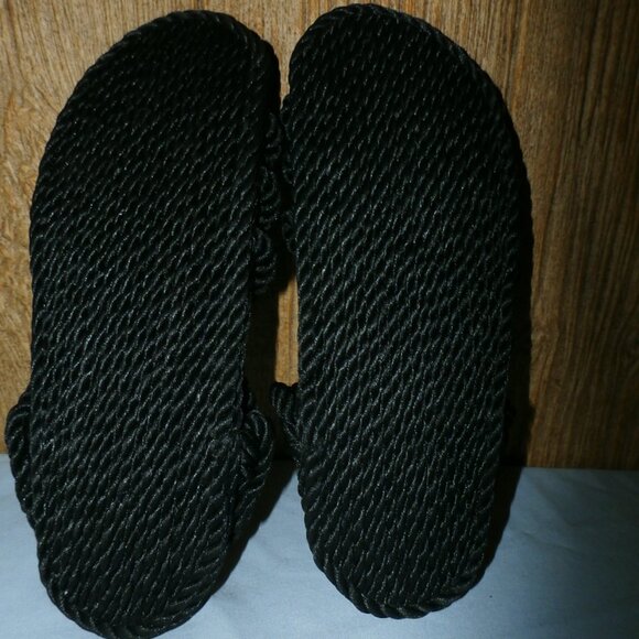 Utopian Rope Sandals   Black Handmade  Size  8 ladies 6.5 Men's  New w/ Tags - Picture 7 of 15